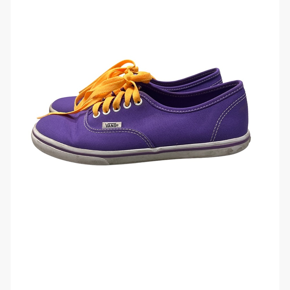 Purple vans sneakers yellow shoelaces size 6.5